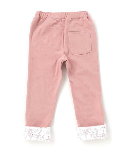 SLAP SLIP / スラップ スリップ チノ・ワークパンツ | 裏微起毛キーチャーム風モチーフ刺しゅう付き折り返しレースパンツ(80~130cm) | 詳細16