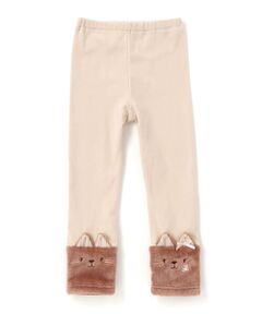 SLAP SLIP / スラップ スリップ レギンス・スパッツ | イチゴネコウサギアニマル裾ボア切り替えレギンス(80~120cm)