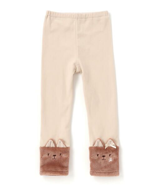 SLAP SLIP / スラップ スリップ レギンス・スパッツ | イチゴネコウサギアニマル裾ボア切り替えレギンス(80~120cm) | 詳細1