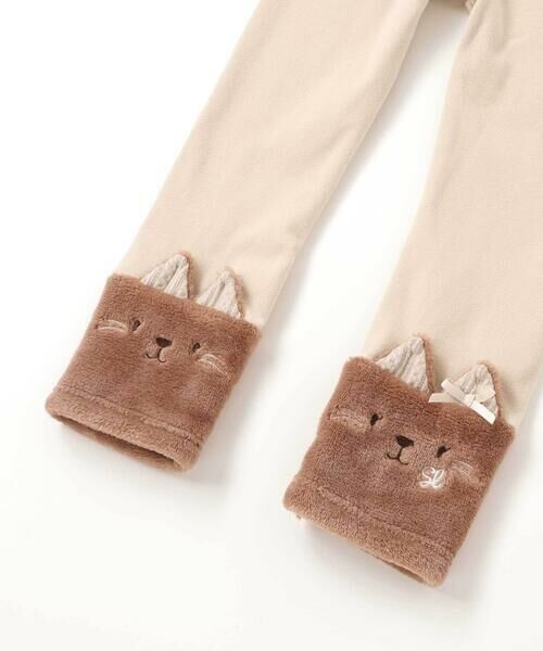 SLAP SLIP / スラップ スリップ レギンス・スパッツ | イチゴネコウサギアニマル裾ボア切り替えレギンス(80~120cm) | 詳細4