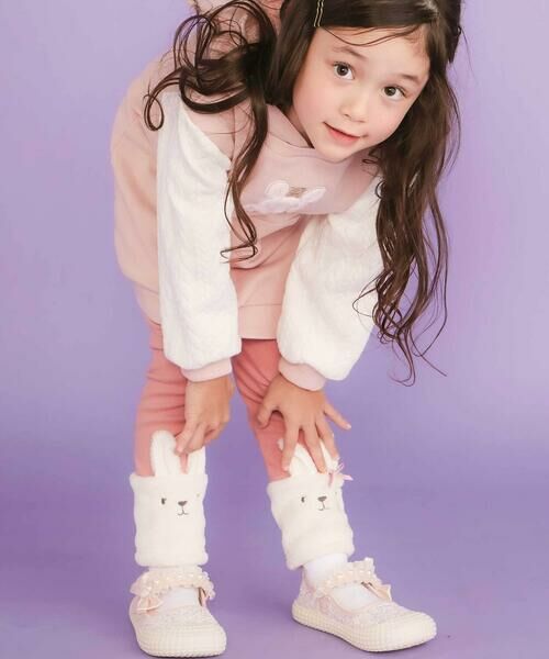 SLAP SLIP / スラップ スリップ レギンス・スパッツ | イチゴネコウサギアニマル裾ボア切り替えレギンス(80~120cm) | 詳細13