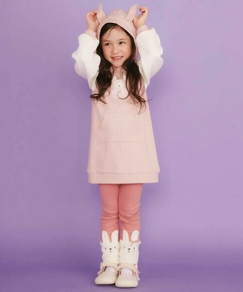 SLAP SLIP / スラップ スリップ レギンス・スパッツ | イチゴネコウサギアニマル裾ボア切り替えレギンス(80~120cm) | 詳細15