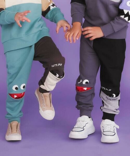 SLAP SLIP / スラップ スリップ チノ・ワークパンツ | ぎょろぎょろモンスターかくれんぼロングパンツ(80~130cm) | 詳細3