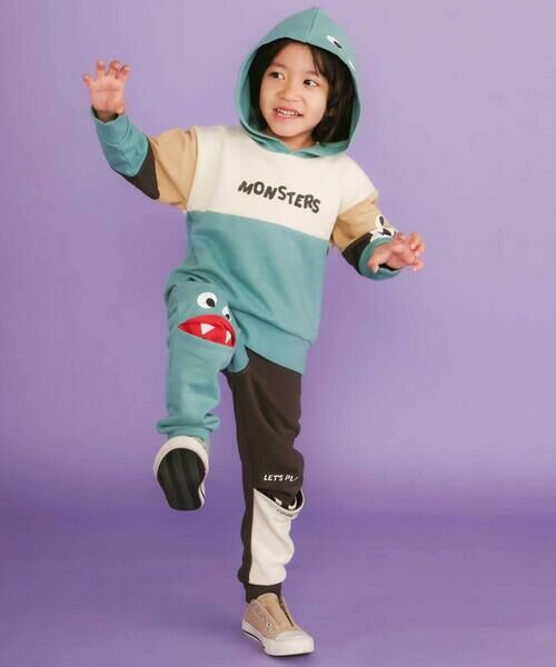 SLAP SLIP / スラップ スリップ チノ・ワークパンツ | ぎょろぎょろモンスターかくれんぼロングパンツ(80~130cm) | 詳細7