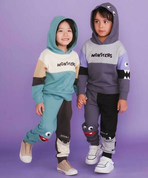 SLAP SLIP / スラップ スリップ チノ・ワークパンツ | ぎょろぎょろモンスターかくれんぼロングパンツ(80~130cm) | 詳細8