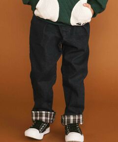 SLAP SLIP / スラップ スリップ チノ・ワークパンツ | 【裏微起毛】折り返し裾チェックロングパンツ(80~130cm)