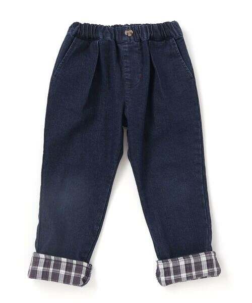 SLAP SLIP / スラップ スリップ チノ・ワークパンツ | 【裏微起毛】折り返し裾チェックロングパンツ(80~130cm) | 詳細4