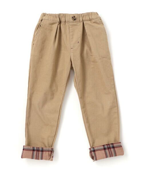 SLAP SLIP / スラップ スリップ チノ・ワークパンツ | 【裏微起毛】折り返し裾チェックロングパンツ(80~130cm) | 詳細15