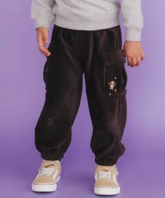 SLAP SLIP / スラップ スリップ チノ・ワークパンツ | ロケット＆ロボットポケット刺しゅうニットコールカーゴパンツ(80~130cm)