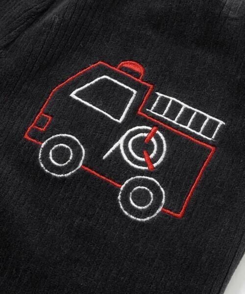 SLAP SLIP / スラップ スリップ チノ・ワークパンツ | 消防車恐竜おしりパッチ折り返し裾チェックロングパンツ(80~130cm) | 詳細7