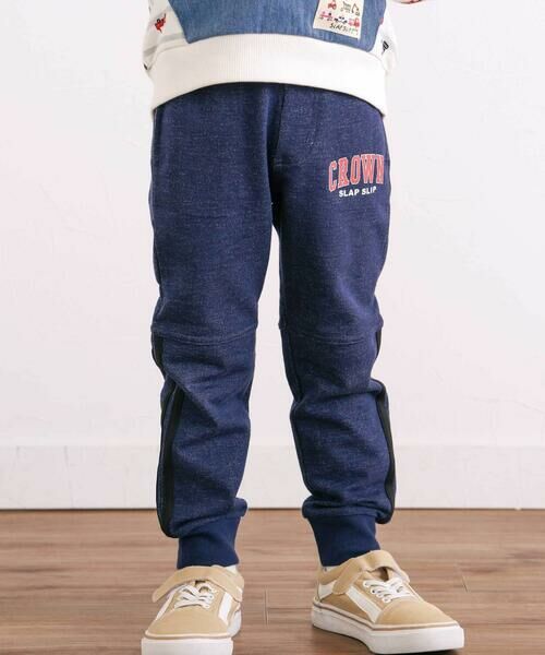 SLAP SLIP/スラップ スリップ 切替サイドラインロングパンツ(80~130cm) ネイビー 110cm