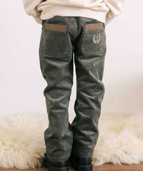 SLAP SLIP / スラップ スリップ チノ・ワークパンツ | パイピングチェックサイドラインロングパンツ(80~130cm) | 詳細2