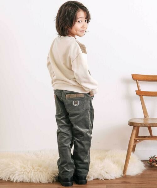 SLAP SLIP / スラップ スリップ チノ・ワークパンツ | パイピングチェックサイドラインロングパンツ(80~130cm) | 詳細3