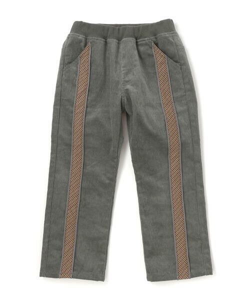 SLAP SLIP / スラップ スリップ チノ・ワークパンツ | パイピングチェックサイドラインロングパンツ(80~130cm) | 詳細4