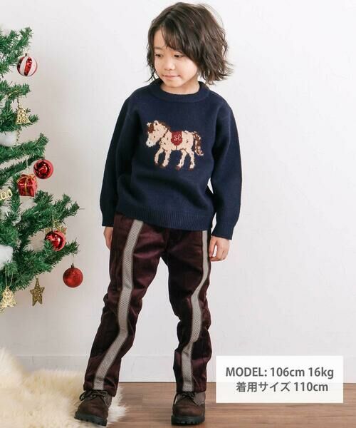 SLAP SLIP / スラップ スリップ チノ・ワークパンツ | パイピングチェックサイドラインロングパンツ(80~130cm) | 詳細7