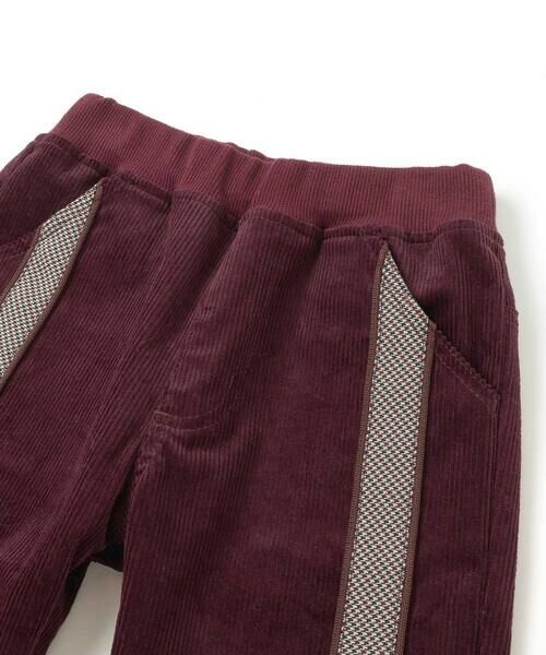 SLAP SLIP / スラップ スリップ チノ・ワークパンツ | パイピングチェックサイドラインロングパンツ(80~130cm) | 詳細12