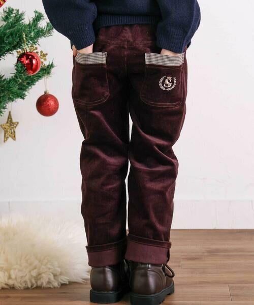 SLAP SLIP / スラップ スリップ チノ・ワークパンツ | パイピングチェックサイドラインロングパンツ(80~130cm) | 詳細9