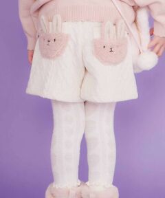 SLAP SLIP / スラップ スリップ ショート・ハーフ・半端丈パンツ | ウサギネコアニマルふわふわボアポケットケーブルニットショートパンツ(90~130cm)