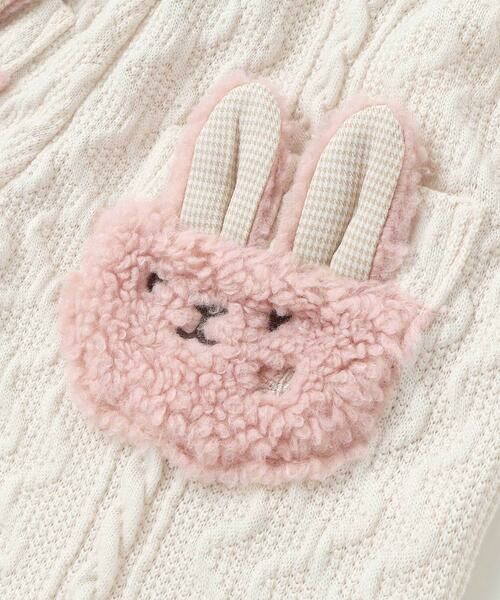 SLAP SLIP / スラップ スリップ ショート・ハーフ・半端丈パンツ | ウサギネコアニマルふわふわボアポケットケーブルニットショートパンツ(90~130cm) | 詳細10