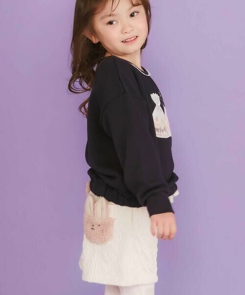 SLAP SLIP / スラップ スリップ ショート・ハーフ・半端丈パンツ | ウサギネコアニマルふわふわボアポケットケーブルニットショートパンツ(90~130cm) | 詳細2