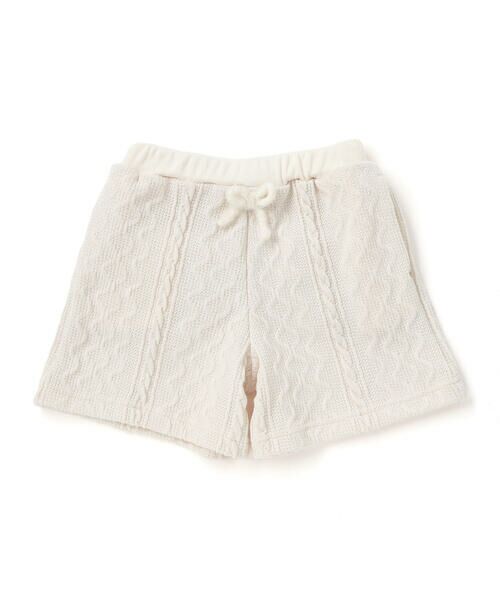 SLAP SLIP / スラップ スリップ ショート・ハーフ・半端丈パンツ | ウサギネコアニマルふわふわボアポケットケーブルニットショートパンツ(90~130cm) | 詳細5