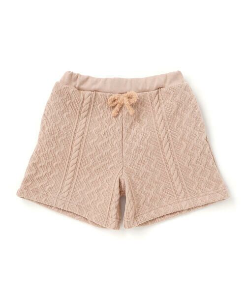 SLAP SLIP / スラップ スリップ ショート・ハーフ・半端丈パンツ | ウサギネコアニマルふわふわボアポケットケーブルニットショートパンツ(90~130cm) | 詳細19