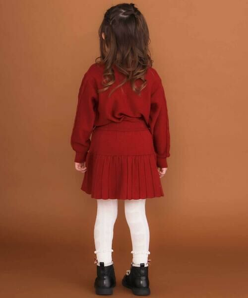 SLAP SLIP / スラップ スリップ ミニ・ひざ丈スカート | 【ウォッシャブル加工】リボンチャーム付きニットプリーツスカパン(90~130cm) | 詳細2