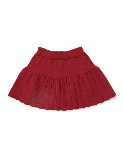 SLAP SLIP / スラップ スリップ ミニ・ひざ丈スカート | 【ウォッシャブル加工】リボンチャーム付きニットプリーツスカパン(90~130cm) | 詳細6