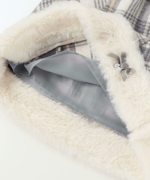 SLAP SLIP / スラップ スリップ ミニ・ひざ丈スカート | 【お揃い】ファー切替チェック台形スカート(90~130cm) | 詳細14