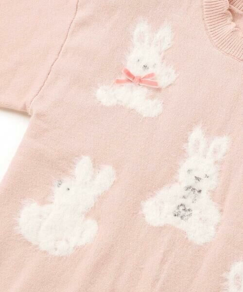 SLAP SLIP / スラップ スリップ ニット・セーター | 【ウォッシャブル加工】クマウサギアニマルモチーフ縁スカラップニットトップス(80~130cm) | 詳細12