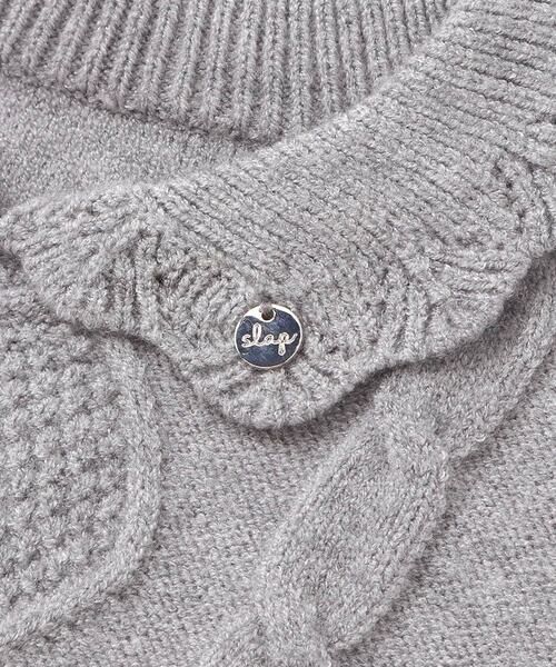 SLAP SLIP / スラップ スリップ ニット・セーター | 【ウォッシャブル加工】編み込みリボンハート柄 襟付きニットトップス(90~130cm) | 詳細10