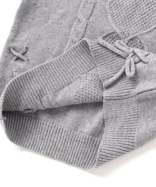 SLAP SLIP / スラップ スリップ ニット・セーター | 【ウォッシャブル加工】編み込みリボンハート柄 襟付きニットトップス(90~130cm) | 詳細14