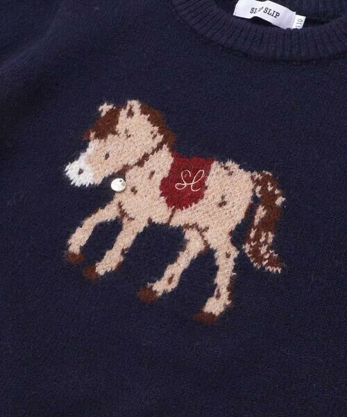 SLAP SLIP / スラップ スリップ ニット・セーター | ウマクマネコアニマルモチーフニットトップス(80~130cm) | 詳細11