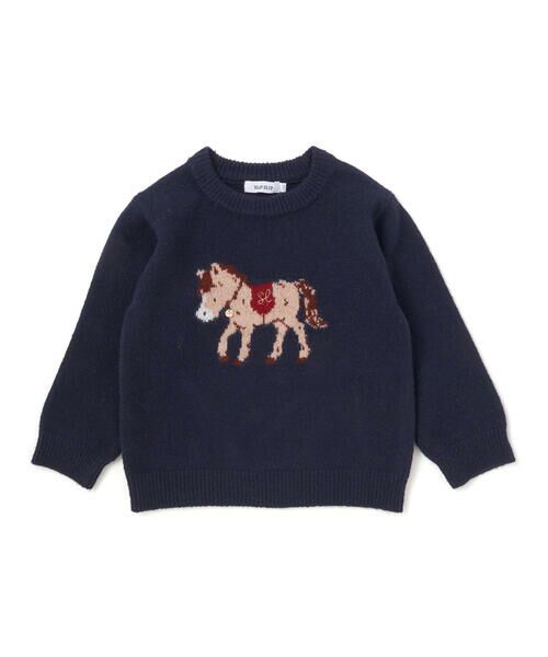 SLAP SLIP / スラップ スリップ ニット・セーター | ウマクマネコアニマルモチーフニットトップス(80~130cm) | 詳細8