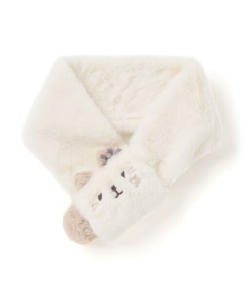 SLAP SLIP / スラップ スリップ マフラー・ショール・スヌード・ストール | ネコウサギクマアニマルモチーフふわふわファーマフラー | 詳細1