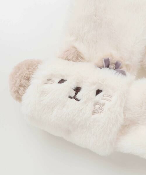SLAP SLIP / スラップ スリップ マフラー・ショール・スヌード・ストール | ネコウサギクマアニマルモチーフふわふわファーマフラー | 詳細3