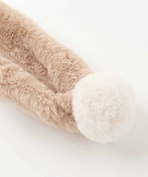 SLAP SLIP / スラップ スリップ マフラー・ショール・スヌード・ストール | ネコウサギクマアニマルモチーフふわふわファーマフラー | 詳細13