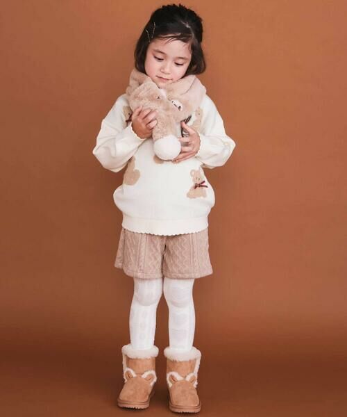 SLAP SLIP / スラップ スリップ マフラー・ショール・スヌード・ストール | ネコウサギクマアニマルモチーフふわふわファーマフラー | 詳細8