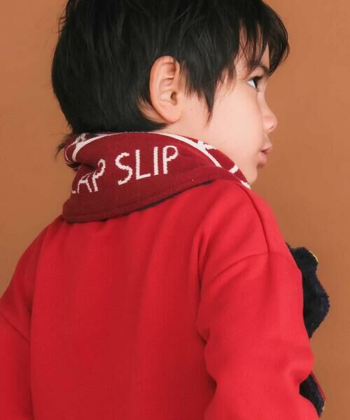 SLAP SLIP / スラップ スリップ マフラー・ショール・スヌード・ストール | 消防車恐竜わくわくモチーフ裏ボアニットマフラー | 詳細2