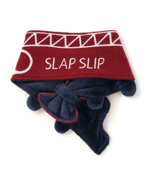 SLAP SLIP / スラップ スリップ マフラー・ショール・スヌード・ストール | 消防車恐竜わくわくモチーフ裏ボアニットマフラー | 詳細4