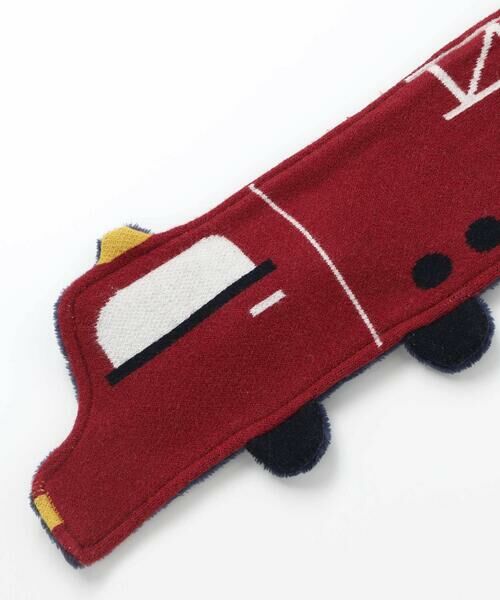 SLAP SLIP / スラップ スリップ マフラー・ショール・スヌード・ストール | 消防車恐竜わくわくモチーフ裏ボアニットマフラー | 詳細6