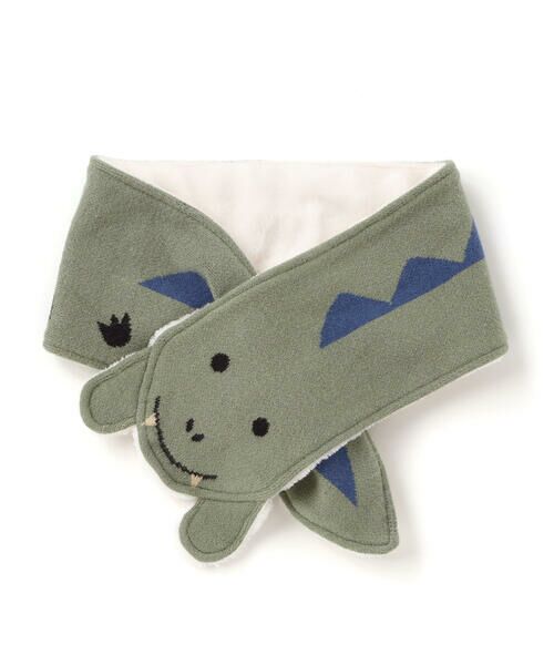 SLAP SLIP / スラップ スリップ マフラー・ショール・スヌード・ストール | 消防車恐竜わくわくモチーフ裏ボアニットマフラー | 詳細10