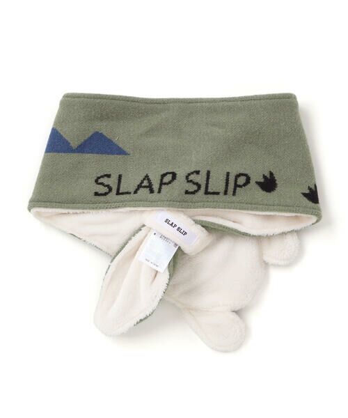 SLAP SLIP / スラップ スリップ マフラー・ショール・スヌード・ストール | 消防車恐竜わくわくモチーフ裏ボアニットマフラー | 詳細11