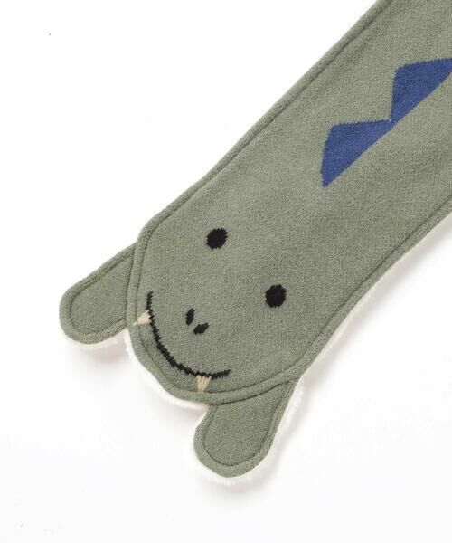 SLAP SLIP / スラップ スリップ マフラー・ショール・スヌード・ストール | 消防車恐竜わくわくモチーフ裏ボアニットマフラー | 詳細13