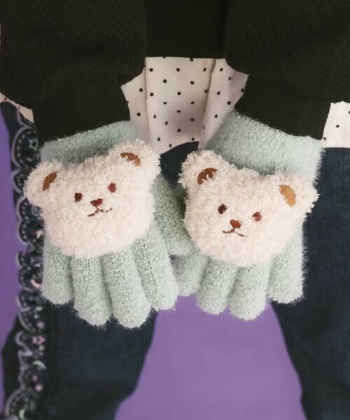 SLAP SLIP / スラップ スリップ 手袋 | クマさんフェイス付きもこもこ手袋 | 詳細2
