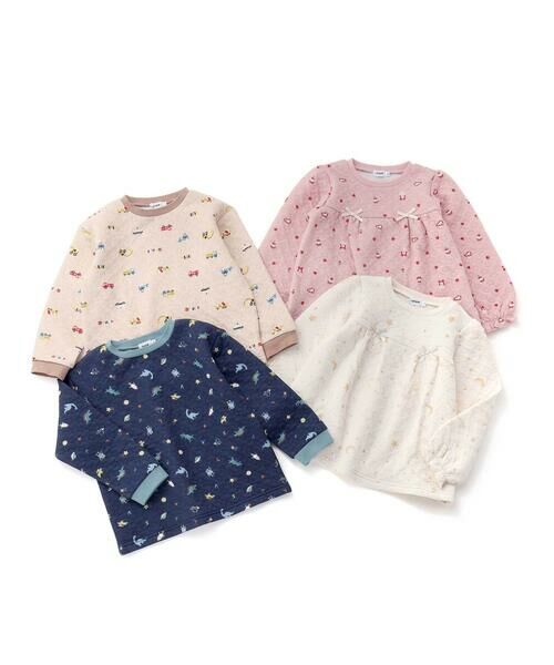 SLAP SLIP / スラップ スリップ ルームウェア | 【スララク/腹巻き一体型】みんな快眠！長袖みんみんキルティングパジャマ 上下セット(80~130cm) | 詳細5