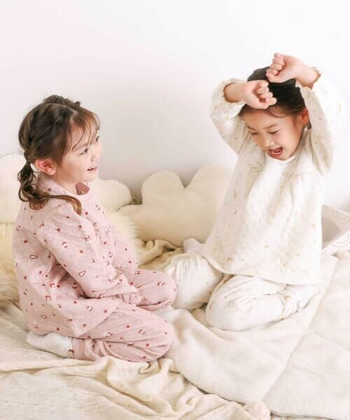 SLAP SLIP / スラップ スリップ ルームウェア | 【スララク/腹巻き一体型】みんな快眠！長袖みんみんキルティングパジャマ 上下セット(80~130cm) | 詳細8