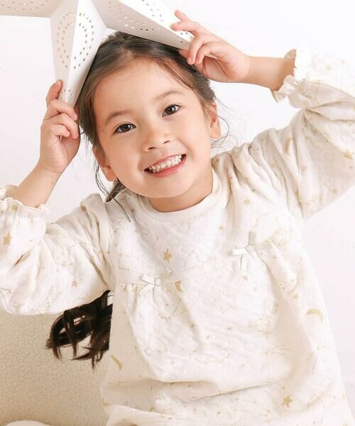 SLAP SLIP / スラップ スリップ ルームウェア | 【スララク/腹巻き一体型】みんな快眠！長袖みんみんキルティングパジャマ 上下セット(80~130cm) | 詳細3