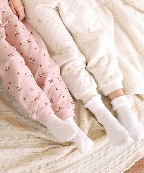 SLAP SLIP / スラップ スリップ ルームウェア | 【スララク/腹巻き一体型】みんな快眠！長袖みんみんキルティングパジャマ 上下セット(80~130cm) | 詳細4