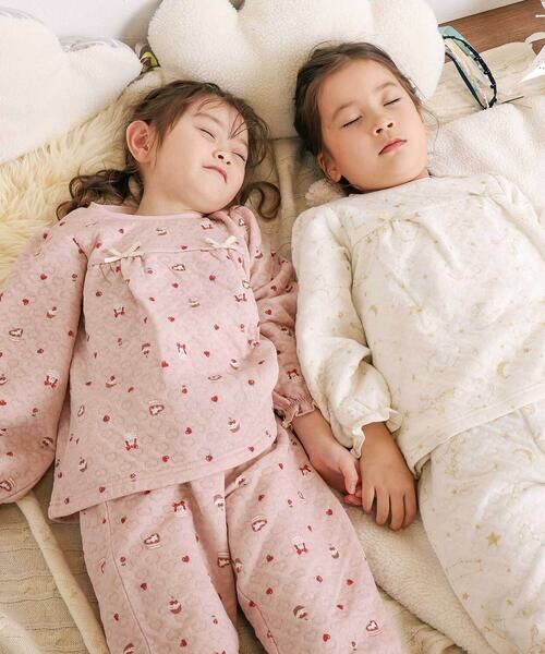 SLAP SLIP / スラップ スリップ ルームウェア | 【スララク/腹巻き一体型】みんな快眠！長袖みんみんキルティングパジャマ 上下セット(80~130cm) | 詳細16